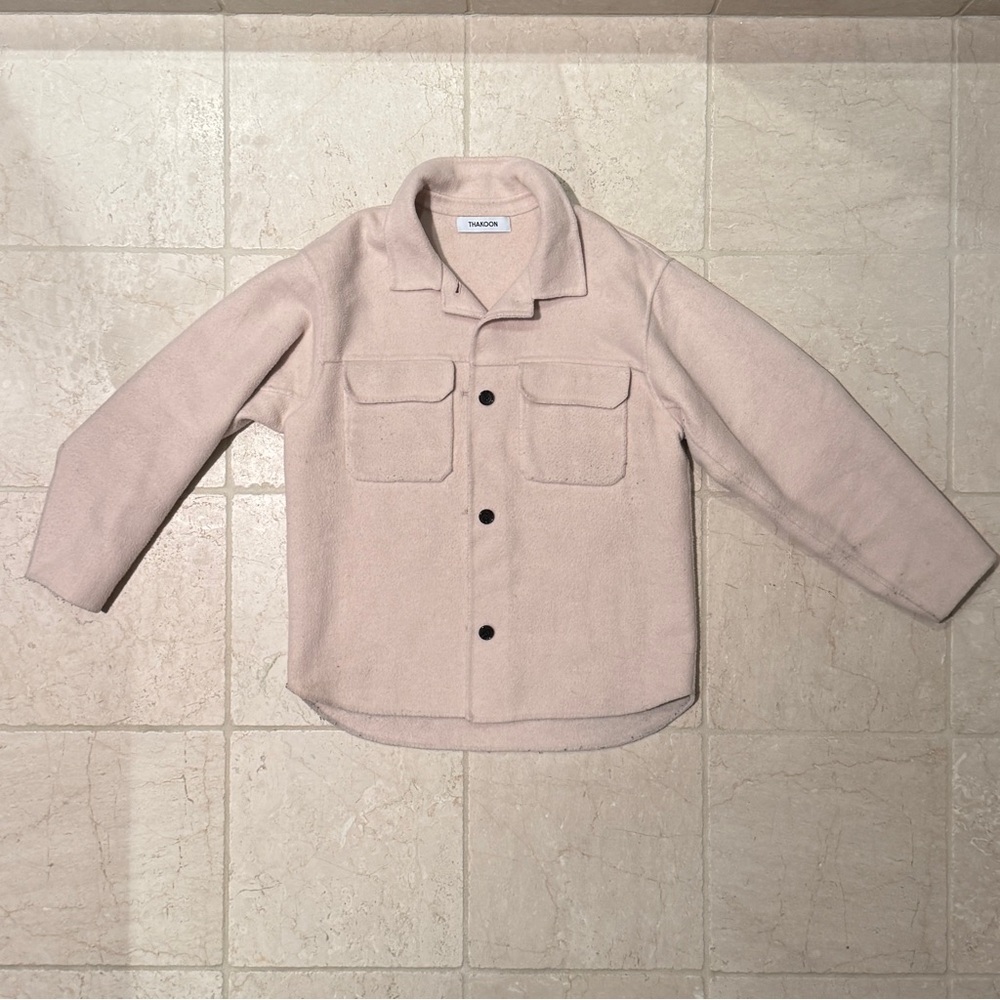 Tan Pink Button-Up Jacket